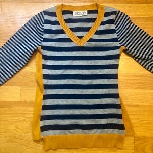 💜2 FOR $10💜 Striped V-Neck Sweater Pink Rose